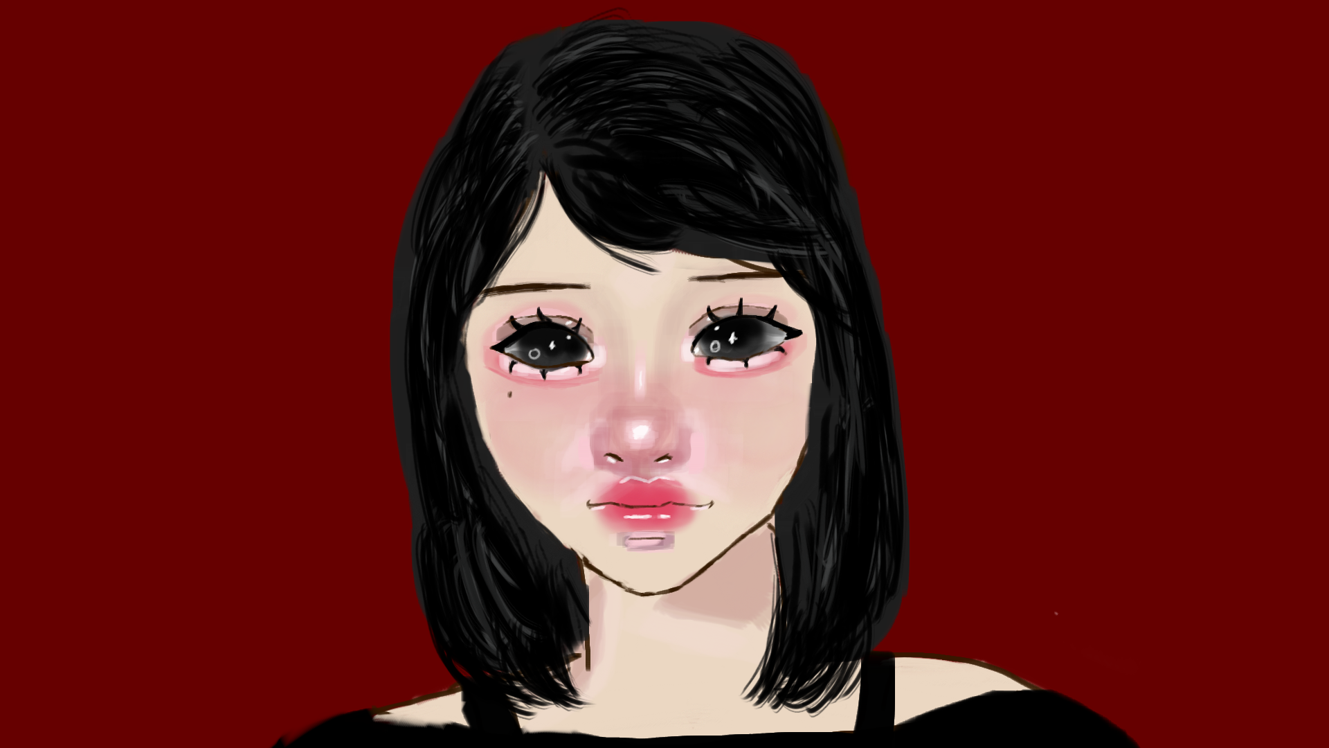 ? kinda creepy - criado por Azka com paint