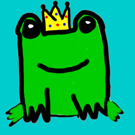 king frog - created by Maci Bassett with paint