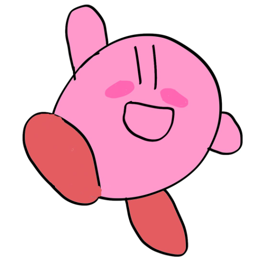 Kirby (Super Smash Bros. Ultimate) - criado por HoodieMasterYT com paint