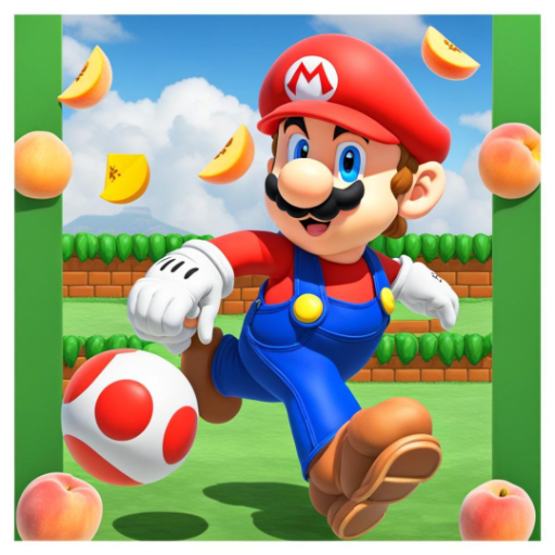 mario loves peaches - được tạo bởi ⚡Electrick sonic⚡ với paint