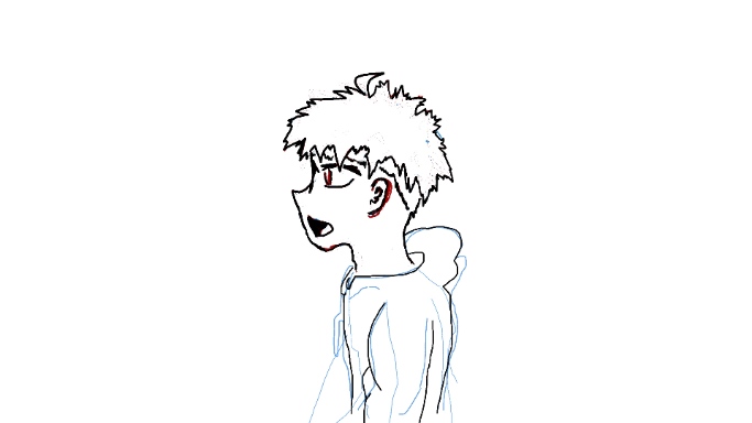 me as anime | unfinished - dibuat oleh LB dengan paint