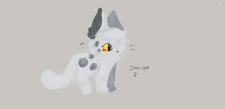 meet Snow&#039;spot! - created by ✨🎉maple_kit🎉✨ with paint