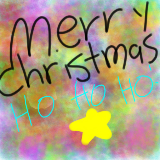 merry Christmas - created by Maci Bassett with paint