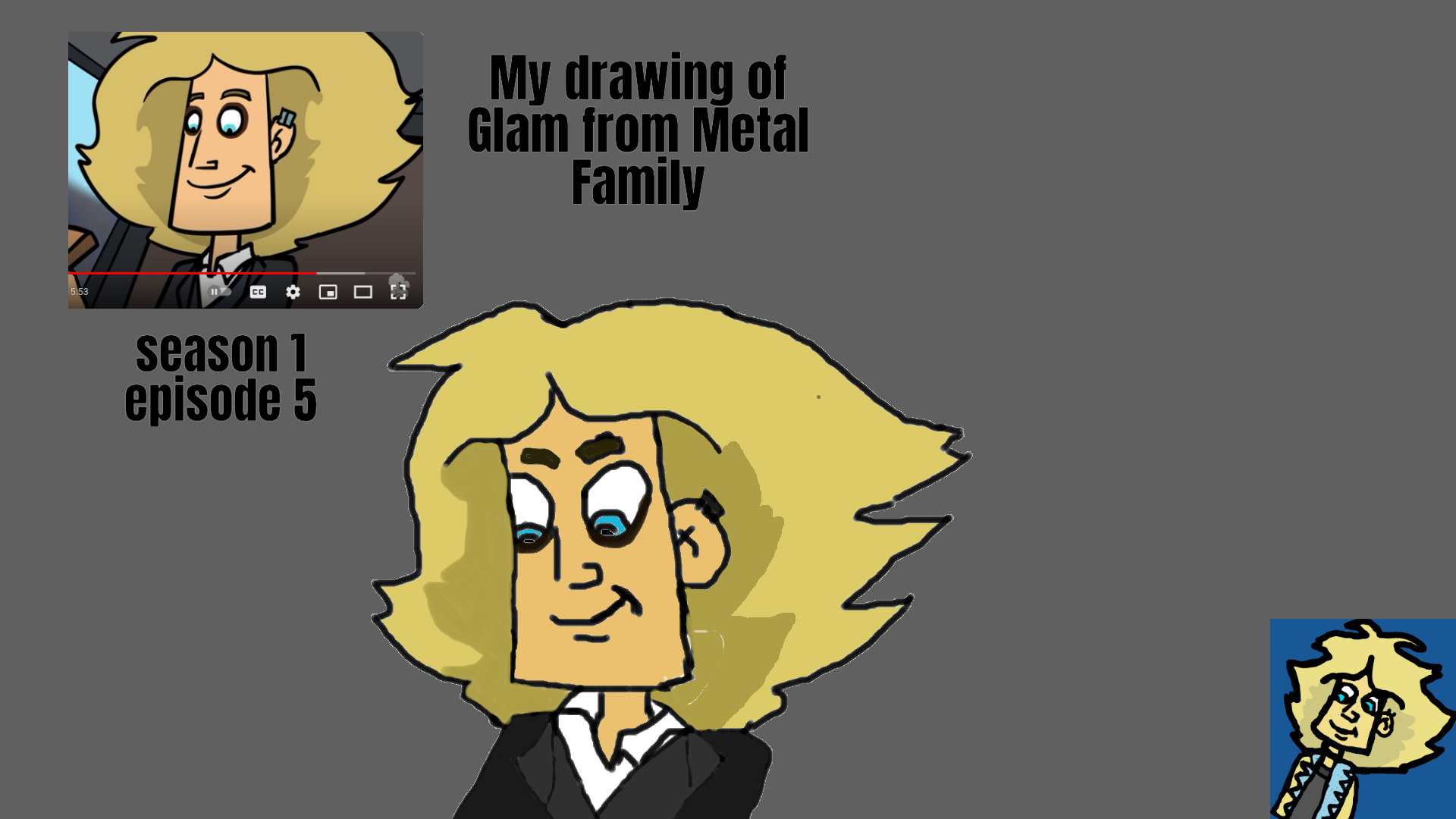 Metal family sketch - created by Emily Henderson with paint