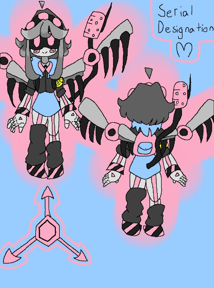 Murder Drones OC - created by Maddie with paint