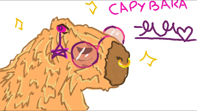 My capybara that my friends are calling emo ToT - loodud MalTheROACHH_ koos paint