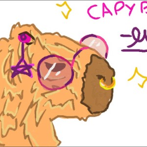 My capybara that my friends are calling emo ToT  sumo work created by 