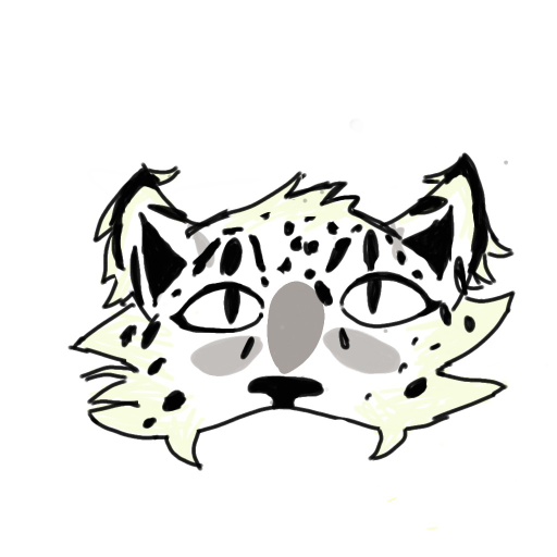 My first Therian mask! Don&#039;t steal my design - created by Snow Leopard with paint