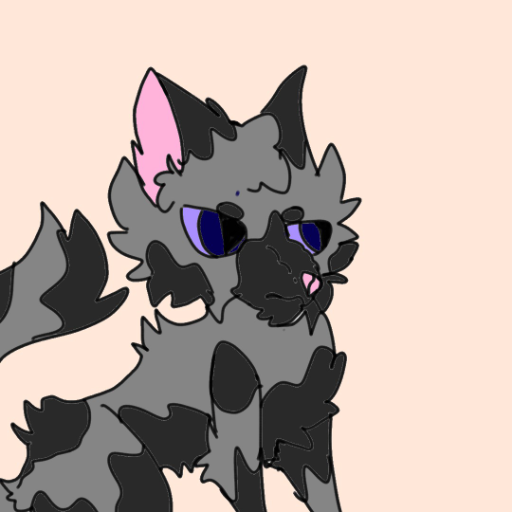 My first time actually drawing Ashfur - created by SandPaw and dustPaw with paint