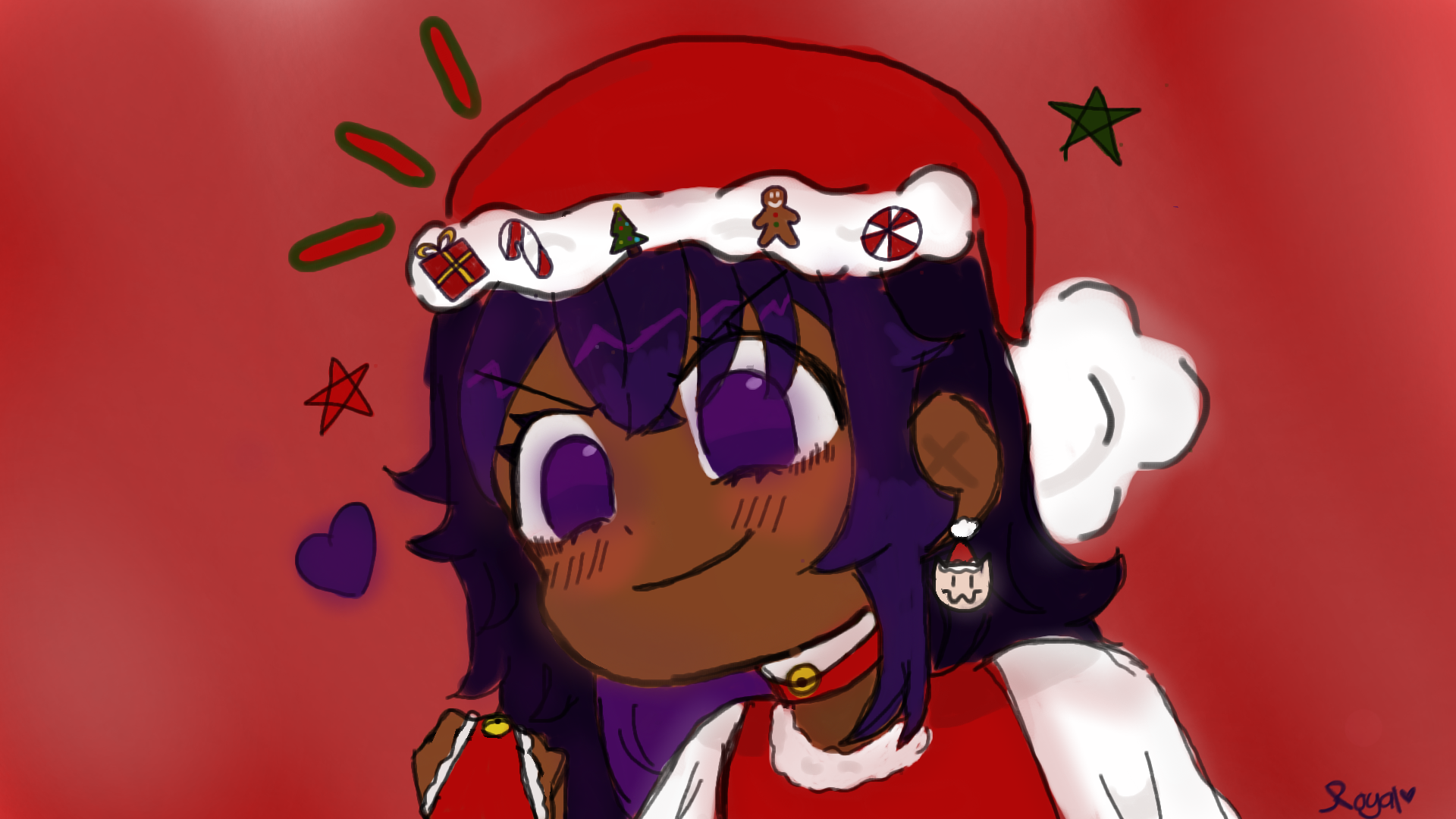 My new PFP!! 🎄🎁💫 - created by 💜Royal🖤 with paint