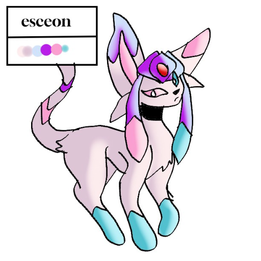 my oc esceon - created by Bliz the human with paint
