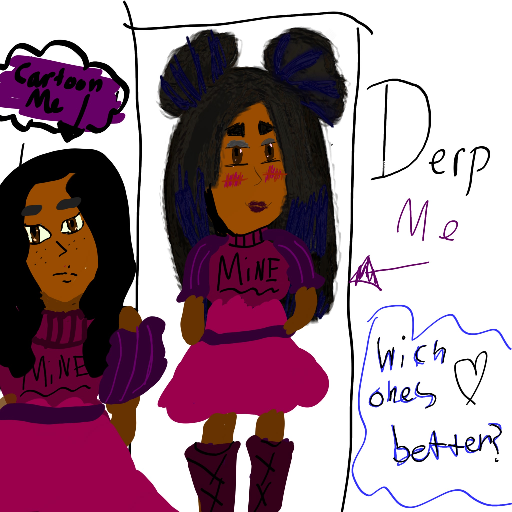 New derp pic wich ones better? - opprettet av The masked creator med paint