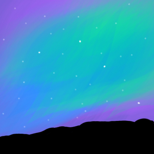 Northern lights - 由Liz_The_noodle与paint