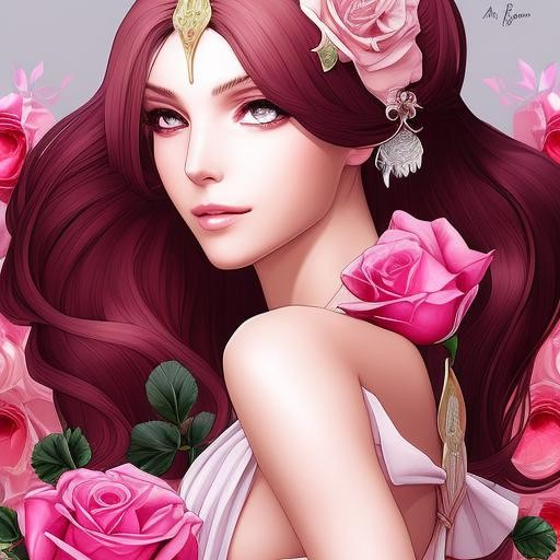rose girl - created by MOONY with paint