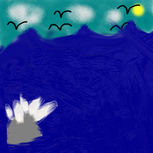 Pacific ocean - nilikha ni Abigail Reyes gamit ang paint