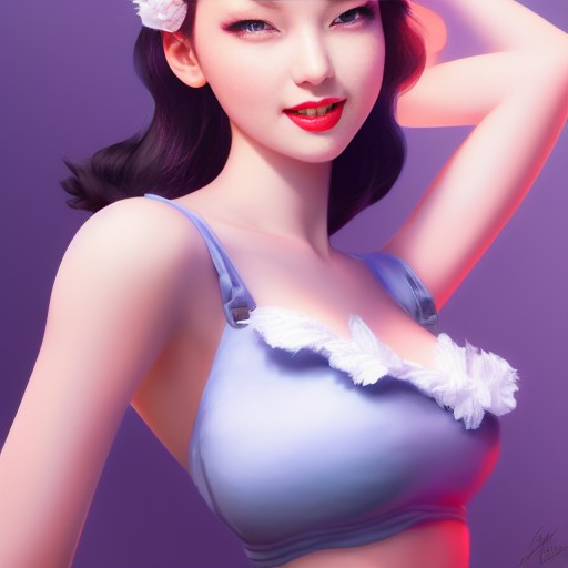 pinup - created by Visualista with paint