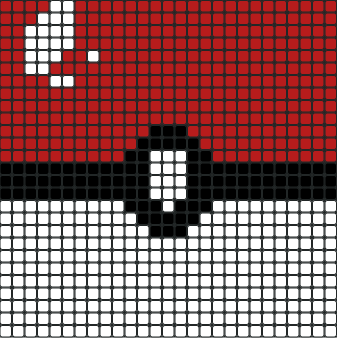 pixel Pokeball - created by Jerrod Summers with pixel