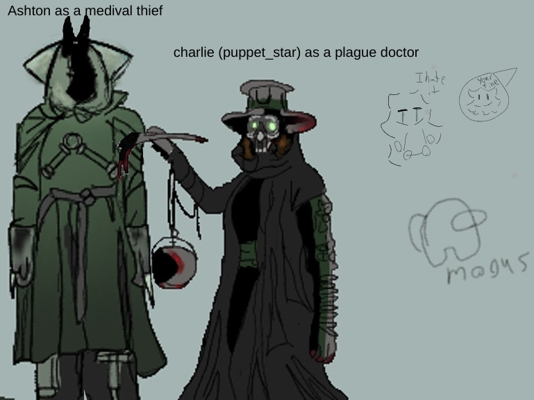 plague au - created by Ash evergreen with paint