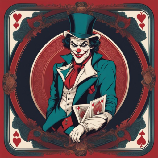 Playing card Joker - created by Wilhelm Eberhard with paint