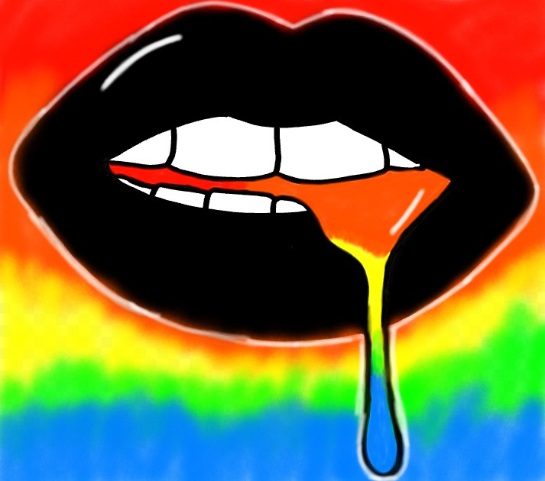 Rainbow Lips - created by Slay Shrek💚 with paint