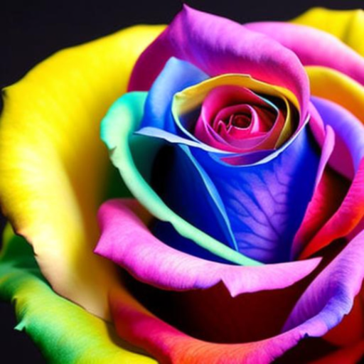 Rainbow Rose - được tạo bởi ✨Nova Bean Meru✨ với paint