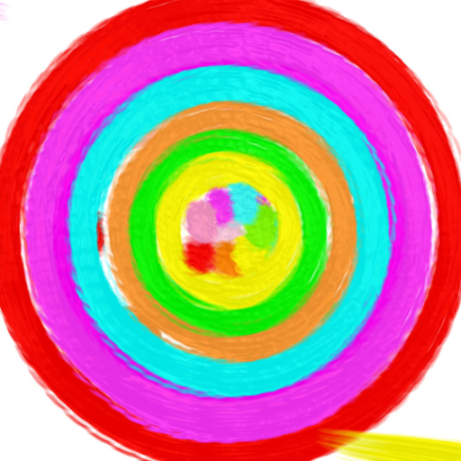 random color wheel - created by midnight wich with paint