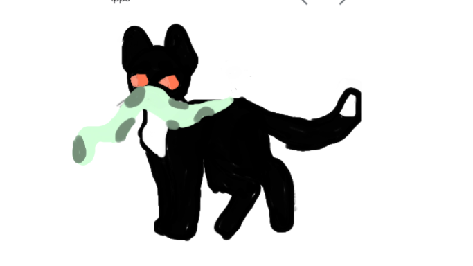 Ravenpaw after he caught the snake! - vytvořil Yarrowberry s paint