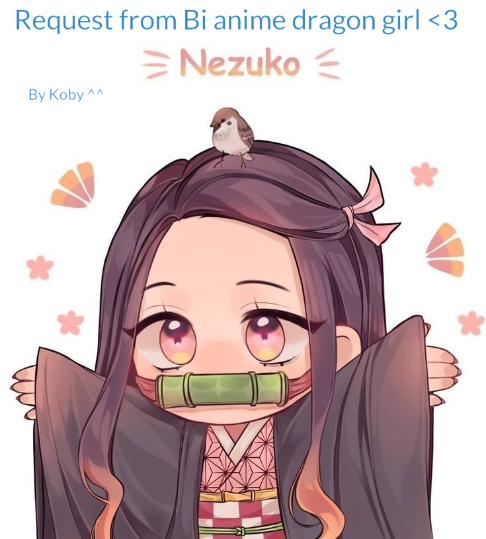 Request and I love nezuko so better quality &lt;3 - 🍭Maxine🍬 द्वारा निर्मित paint के साथ