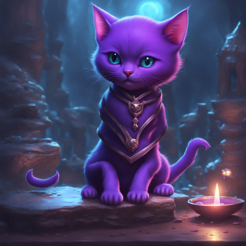 Sarah the cat (Master of the dark arts) - created by DragonKing (@Crystal_Quartz3.0) with paint