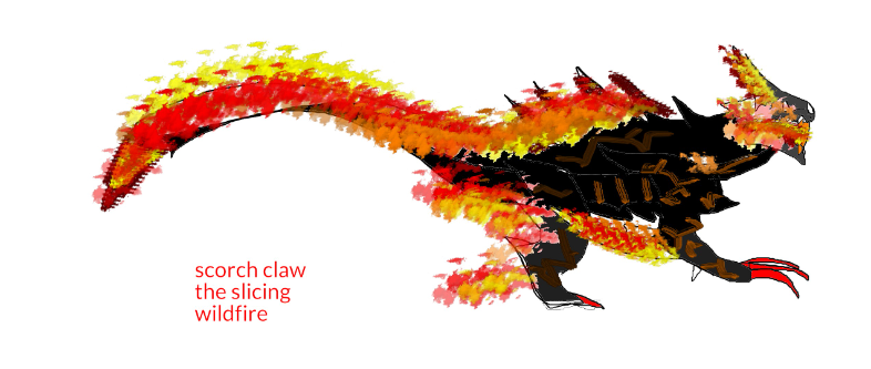 scorch claw(kaiju for CloudBreeze) - created by indoraptor with paint