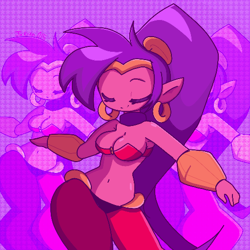 Shantae and the pirates Curse! Dancing! - created by Juki Ani with paint