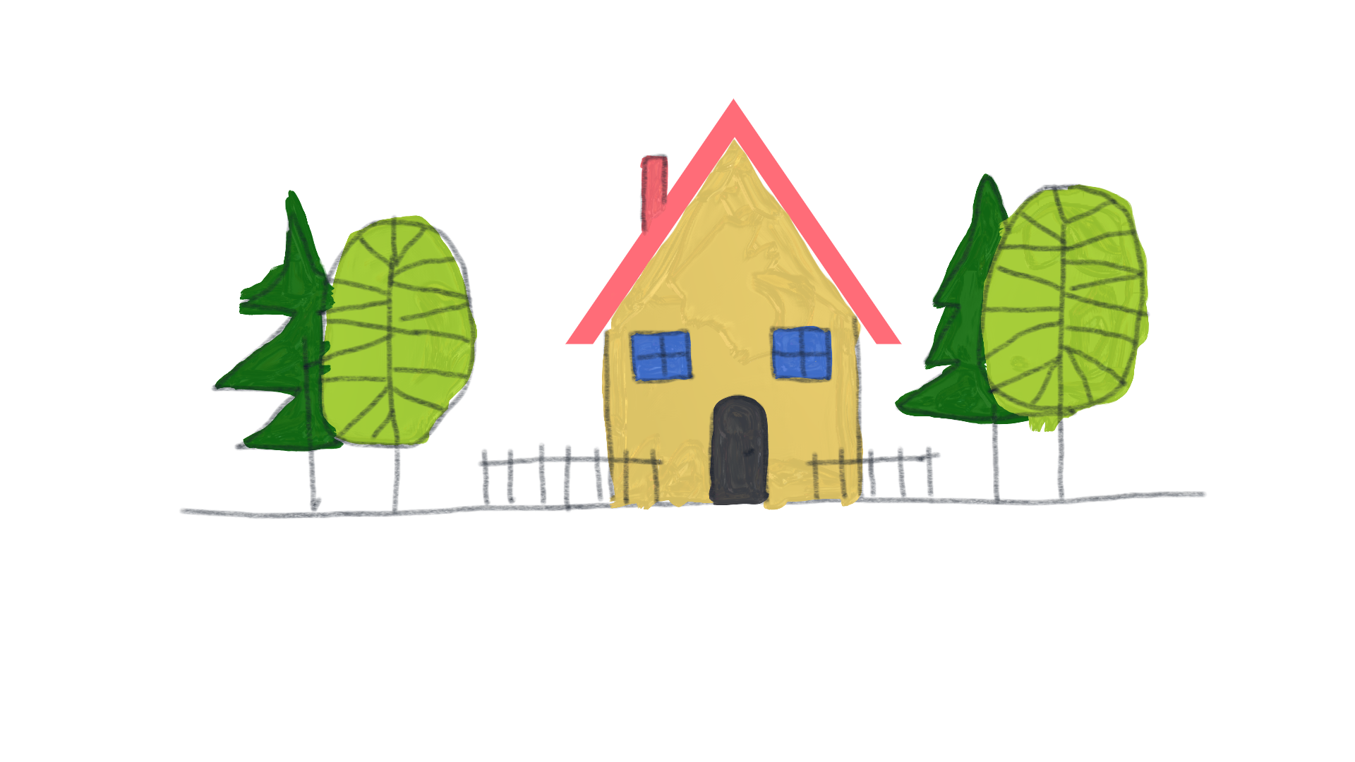 Simple House - created by Jami Liang with paint