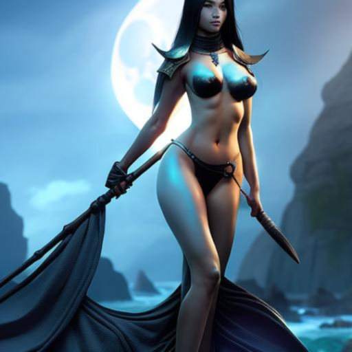 Siren moon goddess - created by banana with paint