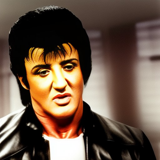 sly-as-elvis - created by Miika Kuisma with paint