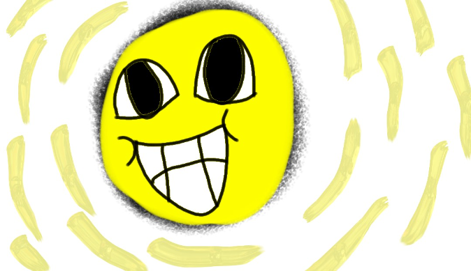 Smiley face - created by Dragonsav934 with paint