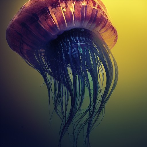 space_jellyfish - สร้างโดย Visualista ด้วย paint