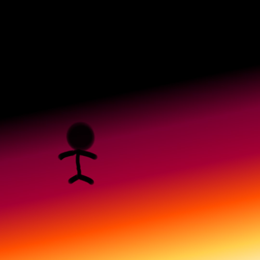 stick man sunset - creado por Grace con paint