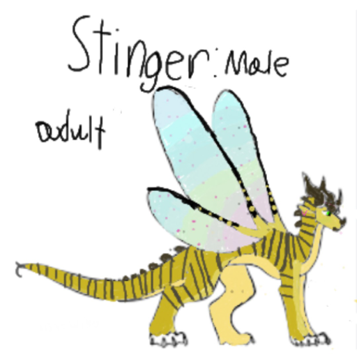 Stinger(Hivewing oc) - created by Yarrowberry23 with paint