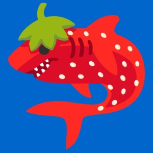 Strawberry shark  sumo work created by 