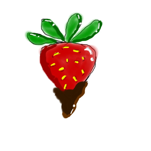 strawberry - luonut banana kanssa paint