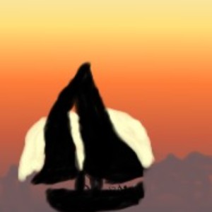 Sunset sailing  sumo work created by 