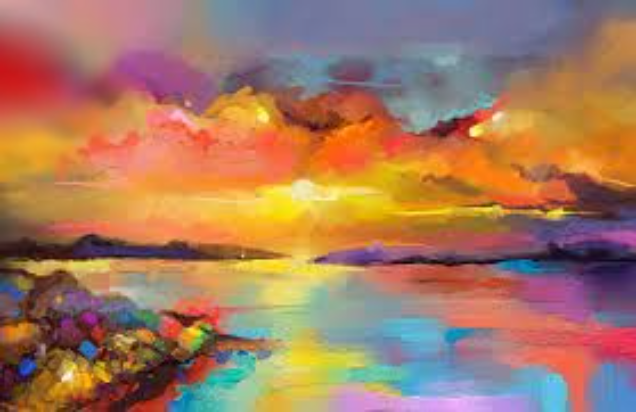 sunset - created by Guest with paint