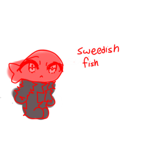 sweedish fish object oc - creado por 𝐈𝐧𝐮.𝟔 con paint