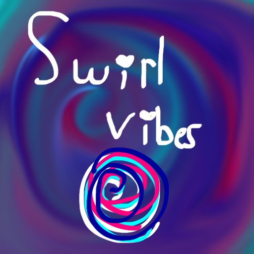 Swirl vibes - created by Candy!🍭🍫🍬😄 with paint