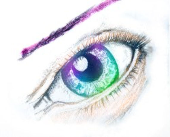The colorful eye - created by User092t with paint