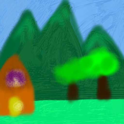 The Little House in the Woods - erstellt von Voila Elise785 mit paint