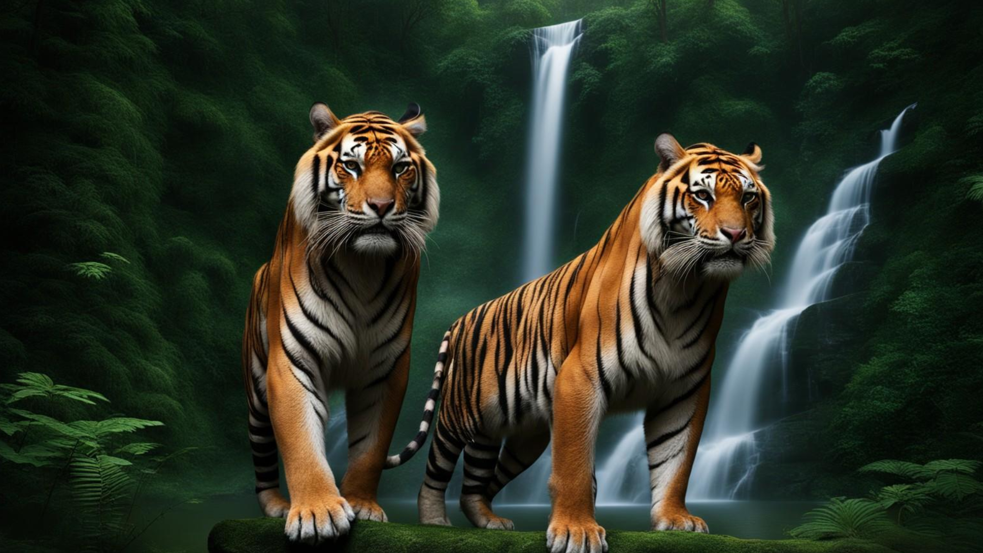 tiger rainforest - created by Maci Bassett with paint