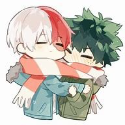 todoroki and deku - created by VideoGamer with paint