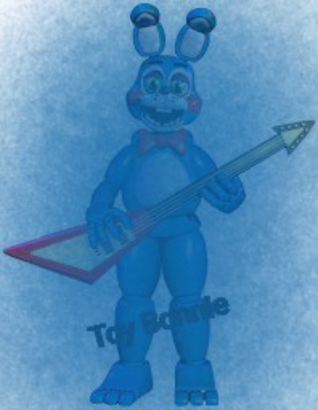 Toy Bonnie - created by Mason Ramsey with paint