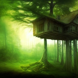 Treehouse in the Acid Forest  sumo work created by 